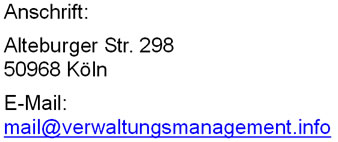 Anschrift des Herausgebers